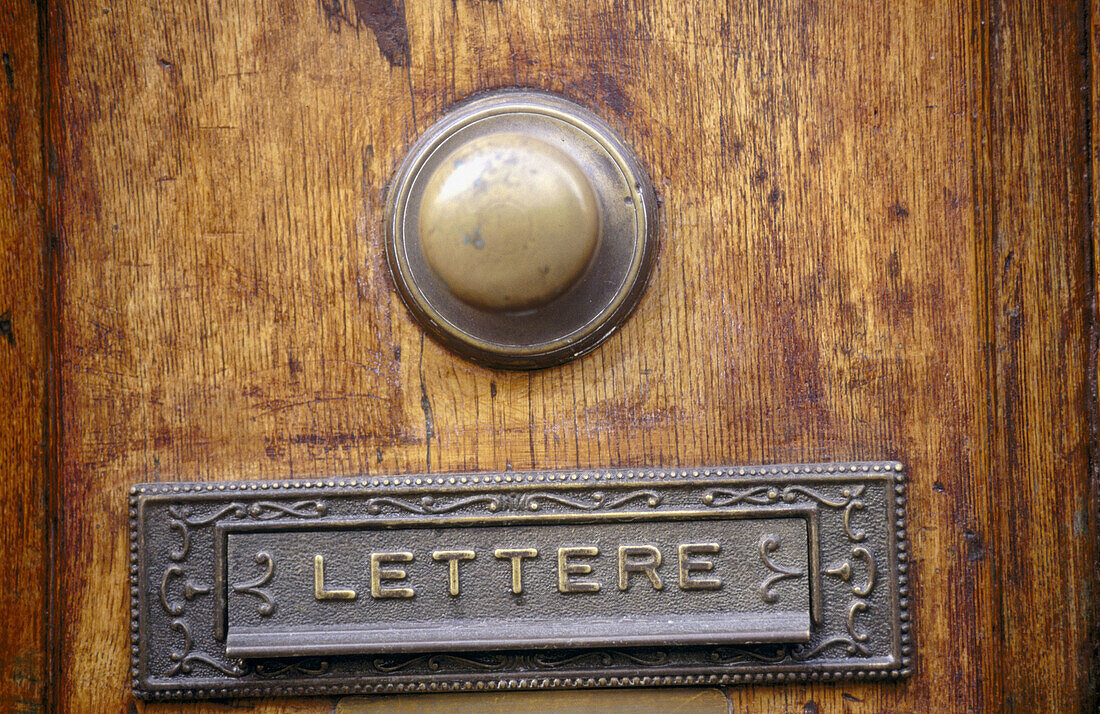 Mail slot. Lucca. Italy