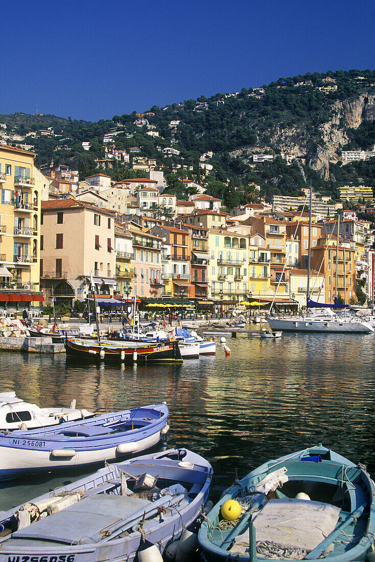 Old port, Villefranche-sur-Mer. Cote d Azur, French Riviera. France