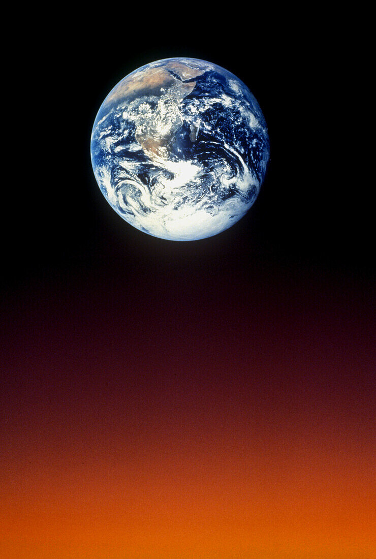 Earth globe and glow