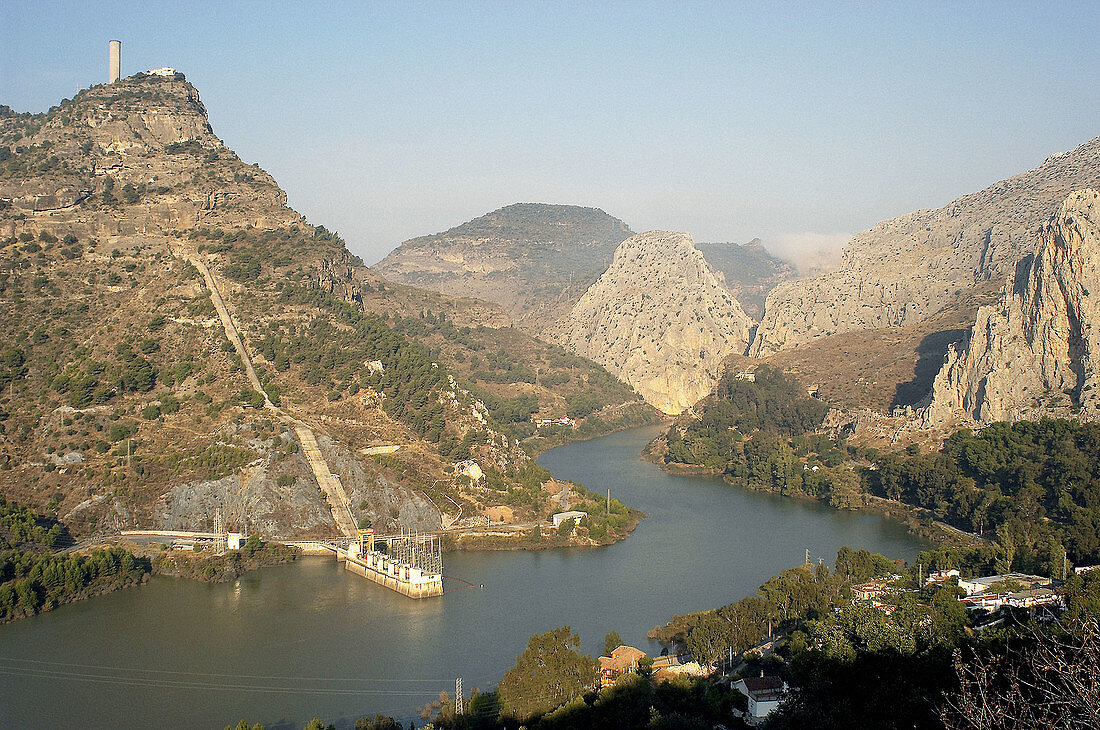 El Chorro dam. Málaga province, Spain