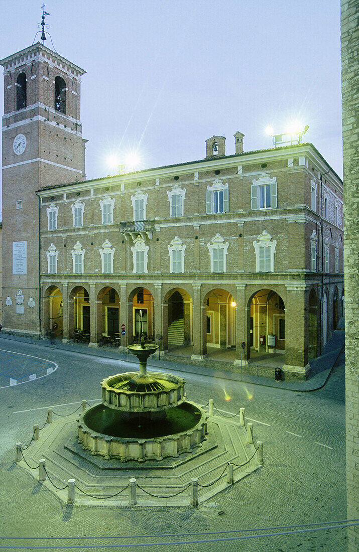 Piazza del Comune (Town Hall). Fabriano. Marche. Italy