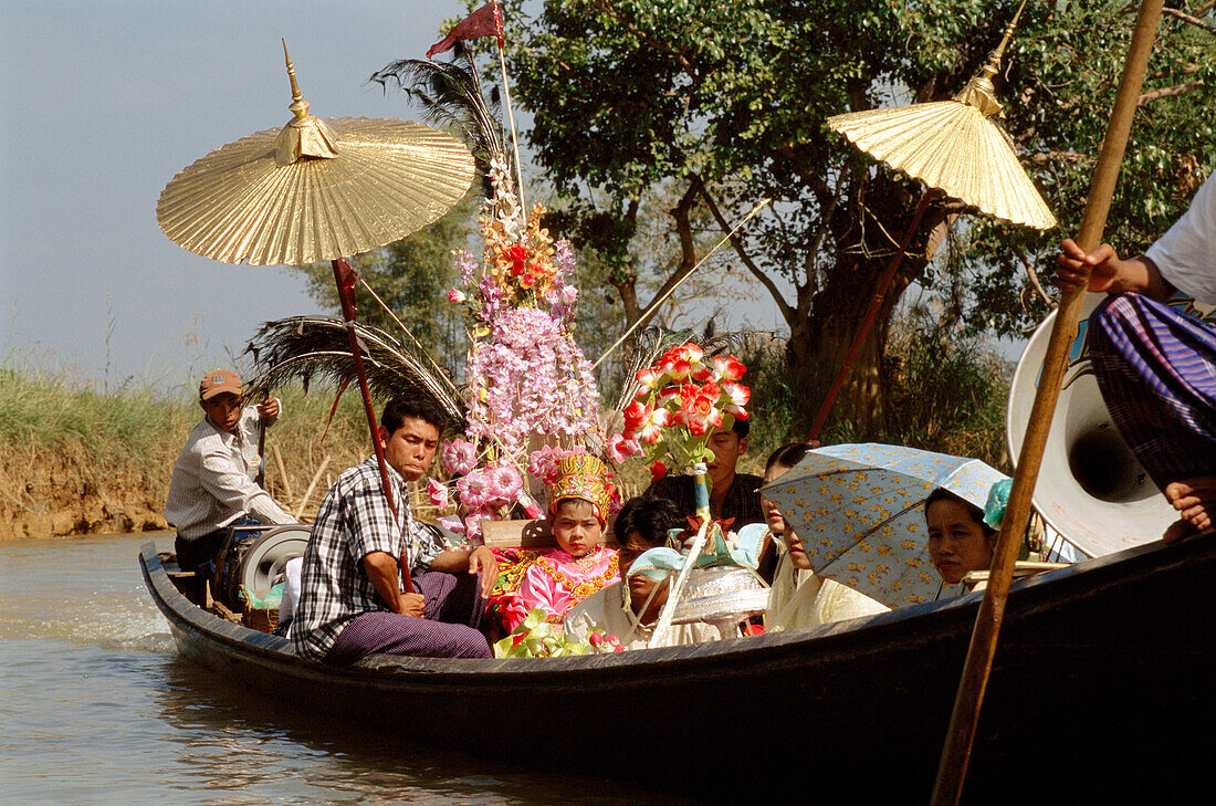 Novitiate ceremony. Indein. Inle Lake. Myanmar.