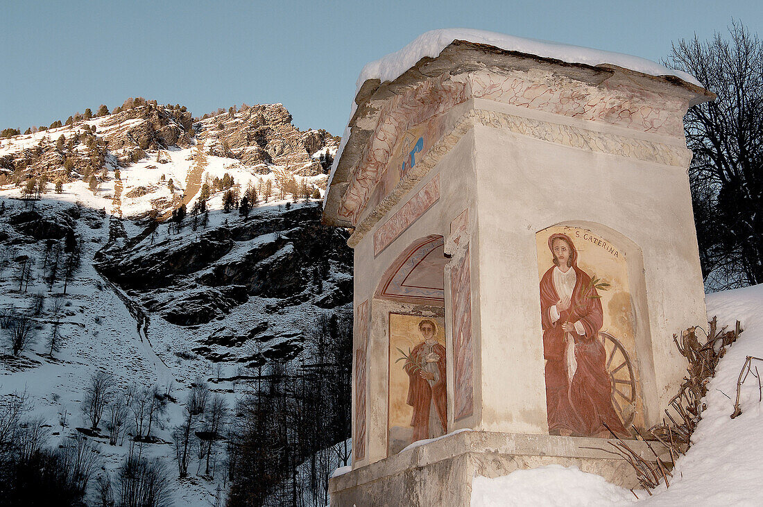 Near Pontechianale Christi. Valle Varaita. Piemonte. Italy.