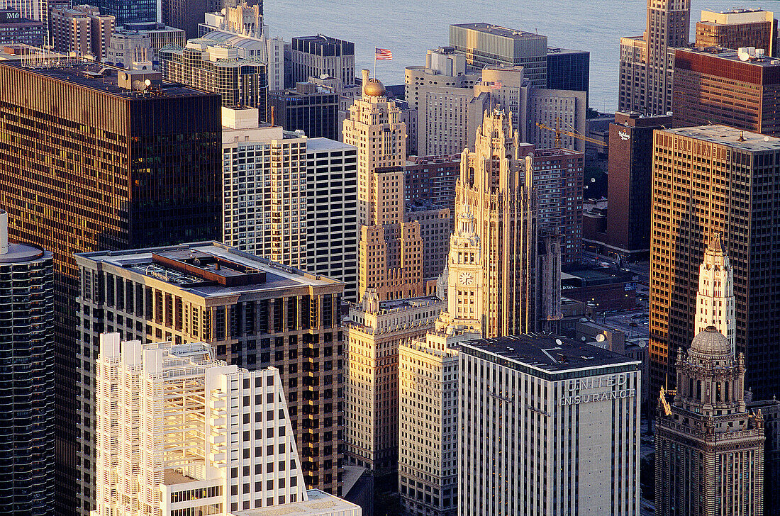 Modern buildings in downtown Chicago. Illinois, USA