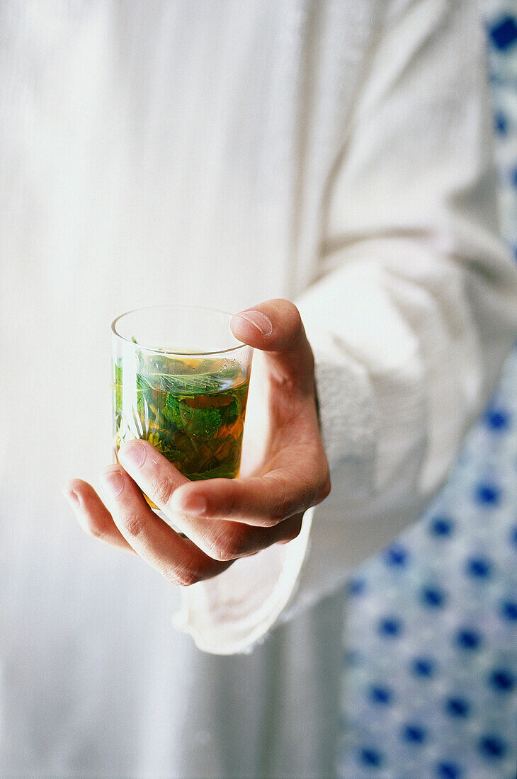 Tea. Riad Maison Bleue. Fes. Morocco.