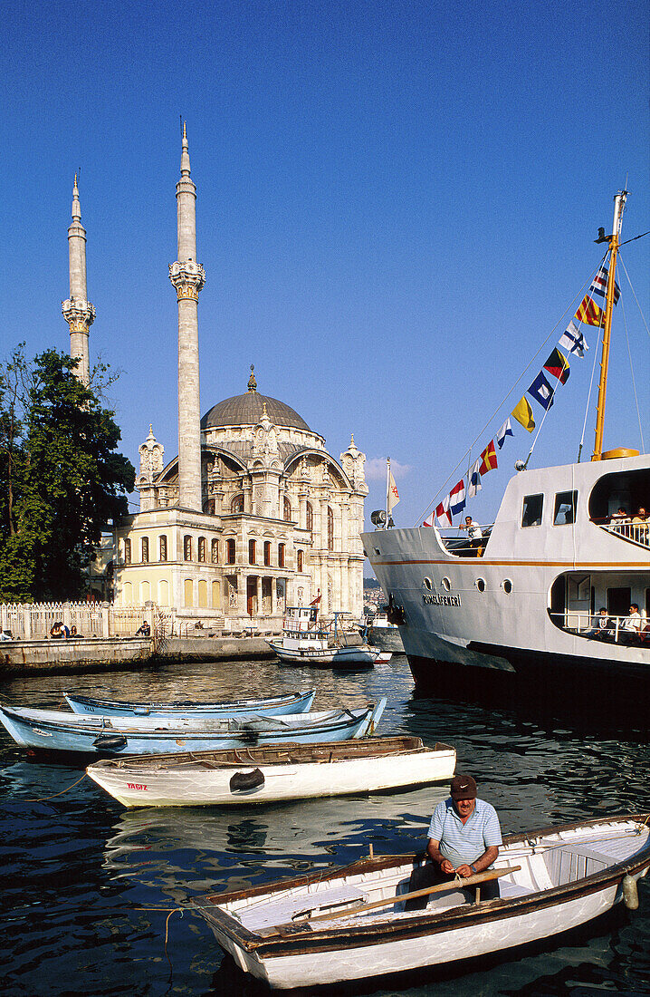 Ortaköy Place and Mosque. Bosphorus. Istanbul. Turkey.