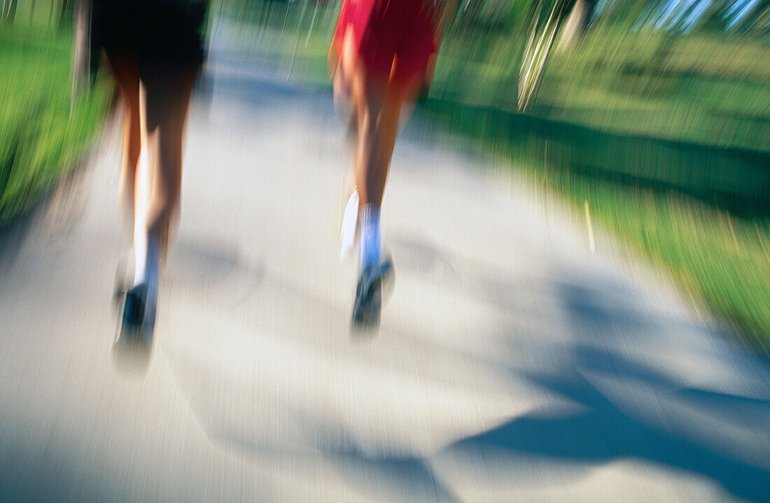 Women jogging in the park