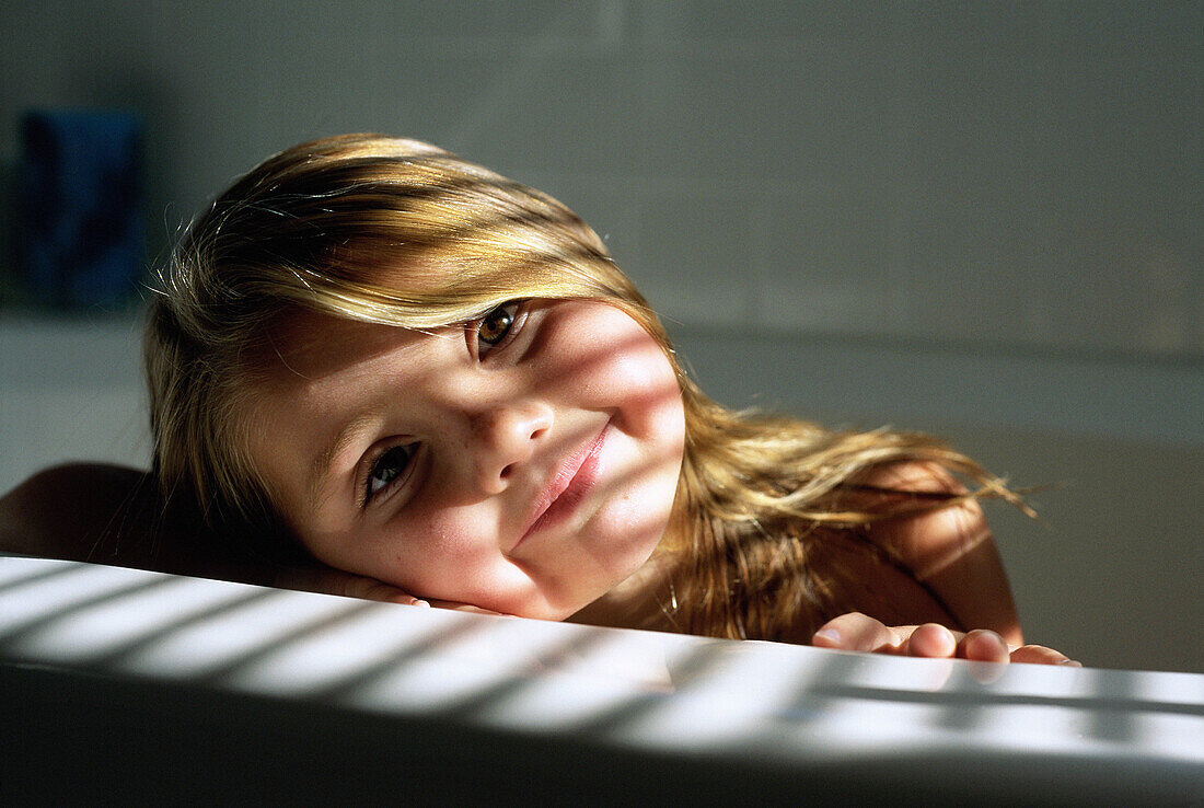 Girl in bath