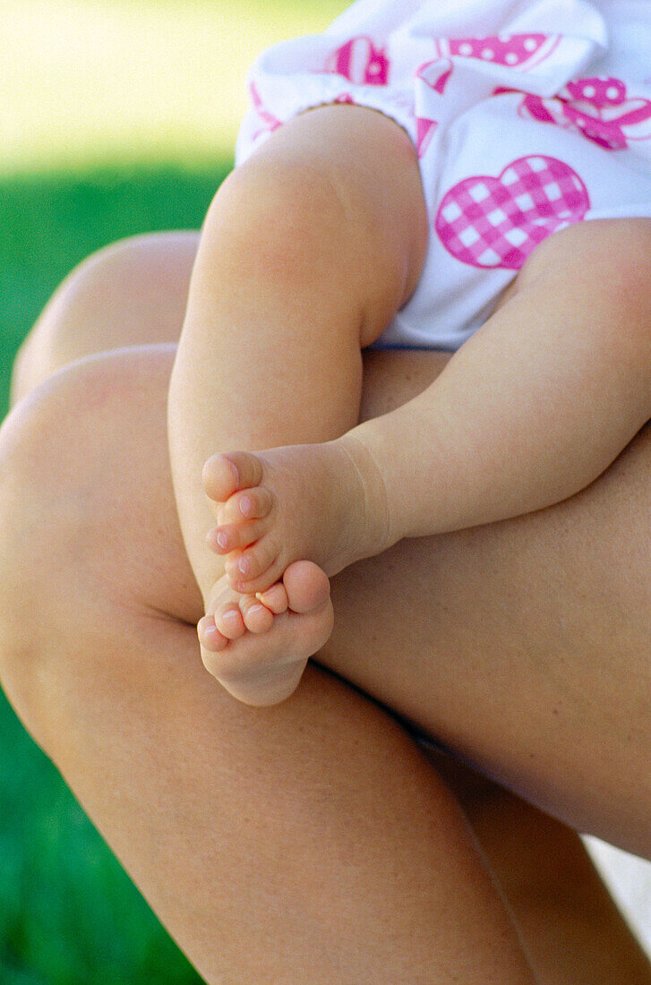 mother and daughter legs