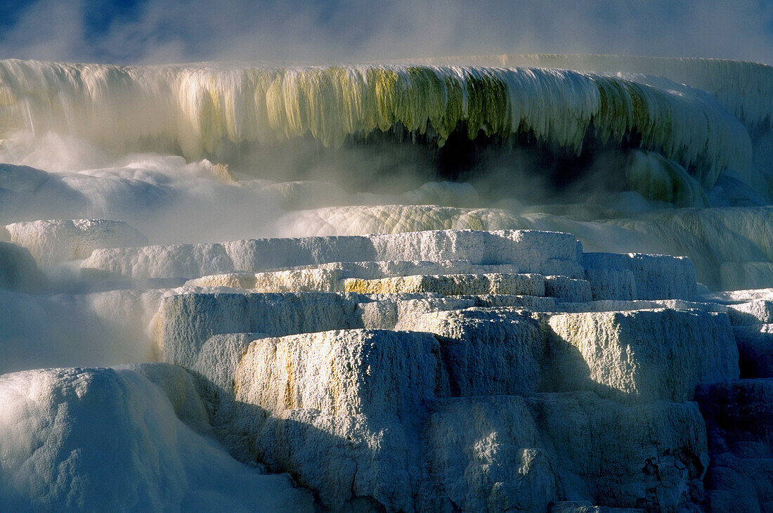 Canary Spring. Mammoth Hot Springs. Yellowstone National Park. Wyoming. USA