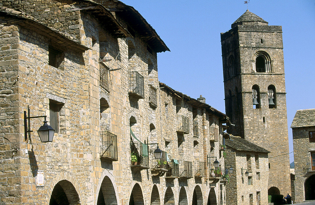 Ainsa in Huesca province. Aragon, Spain