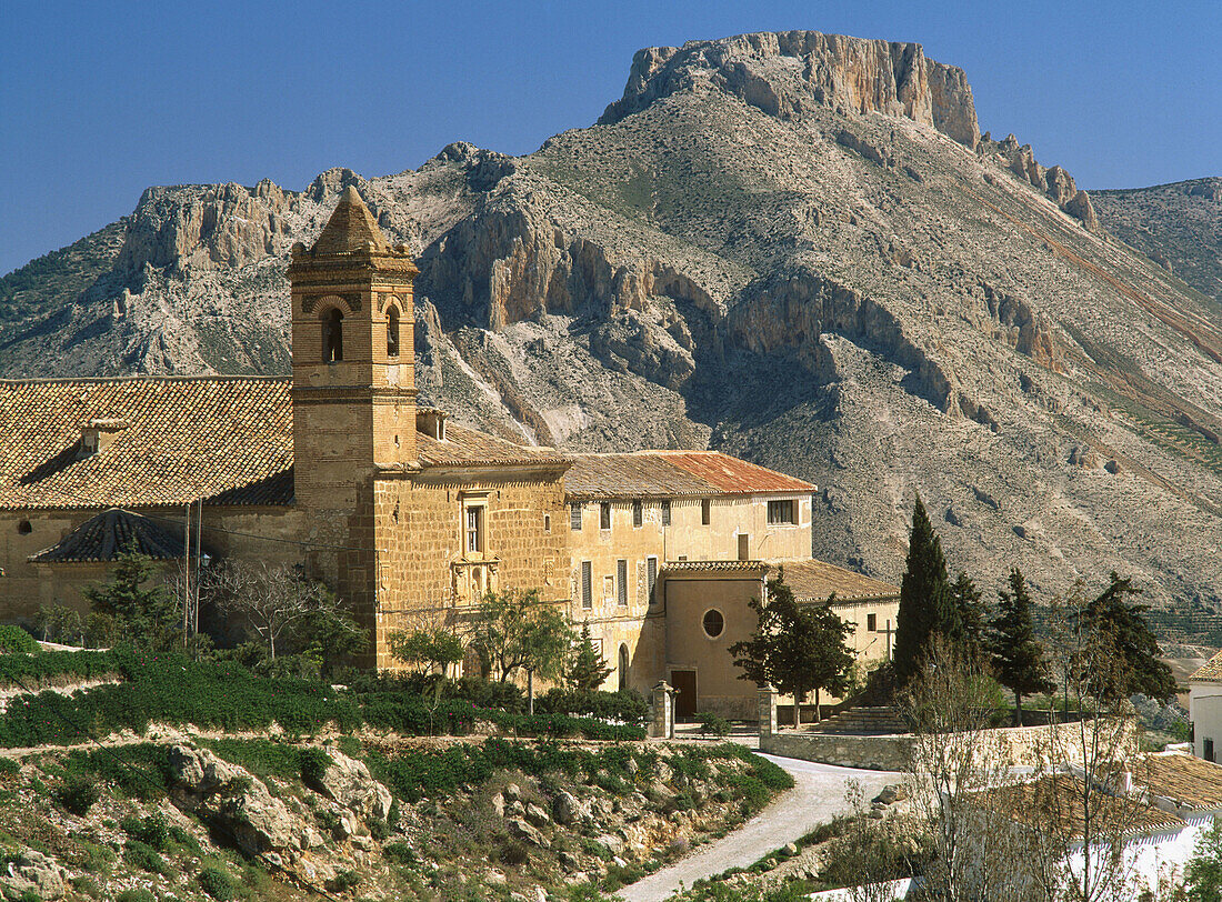  Almeria Provinz, Andalucia, Andalusien, Architektur, Aussen, Außen, Berg, Berge, Europa, Farbe, Horizontal, Kloster, Klöster, Nonnenkloster, Nonnenklöster, Plätze der Welt, Reisen, Religion, San Luis, Spanien, Tageszeit, Velez Blanco, Velez-Blanco, F52-1