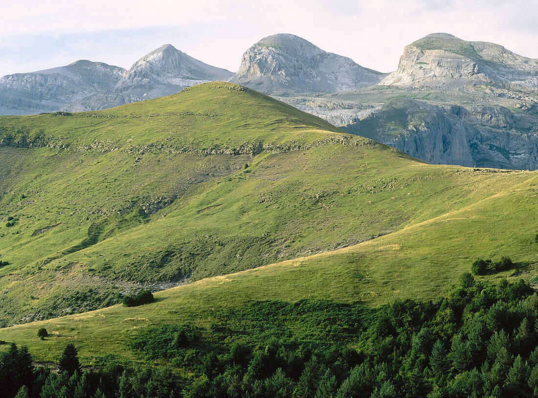 Las Tres Marías. Ordesa National Park. Huesca province. Aragon. Spain.