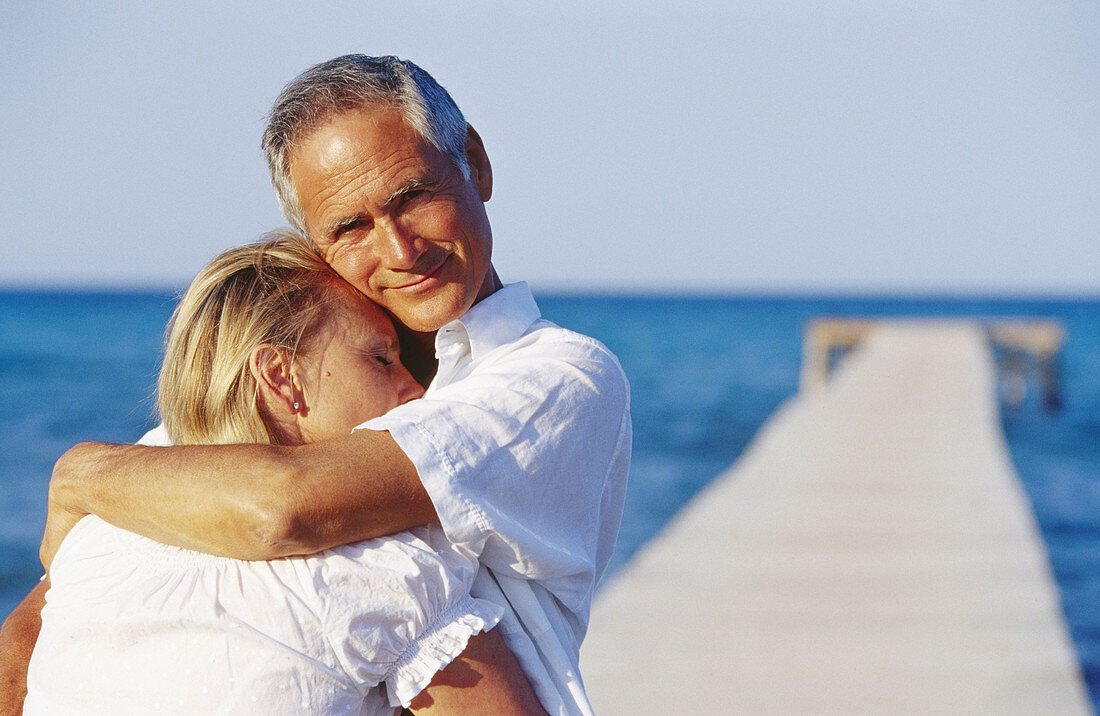 an, Caucasians, Color, Colour, Contemporary, Couple, Couples, Daytime, Dock, Docks, Embrace, Embracin