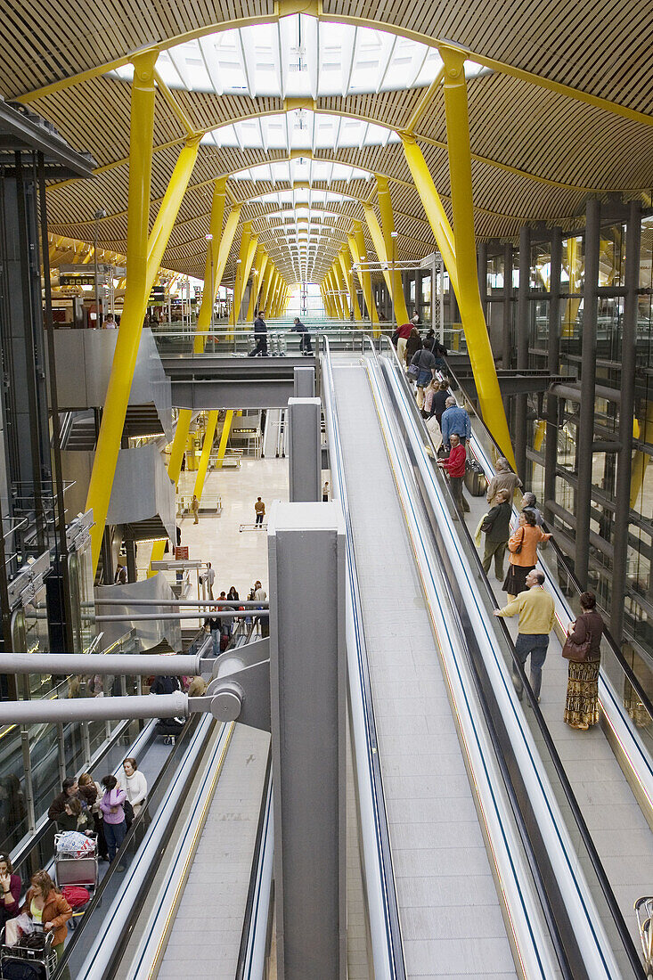 Terminal 4, neues Terminal des Flughafens Barajas. Madrid, Spanien