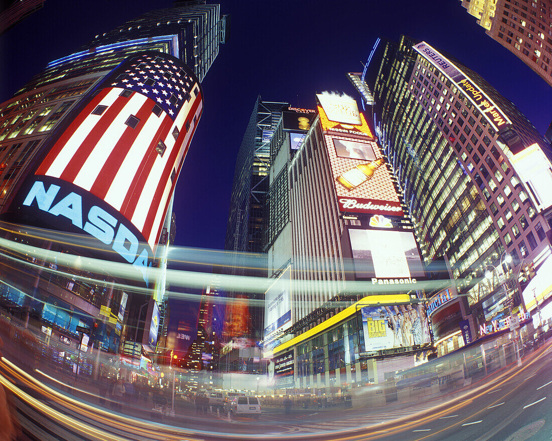 Nasdaq stock exchange, Times square, Manhattan, New York, USA.