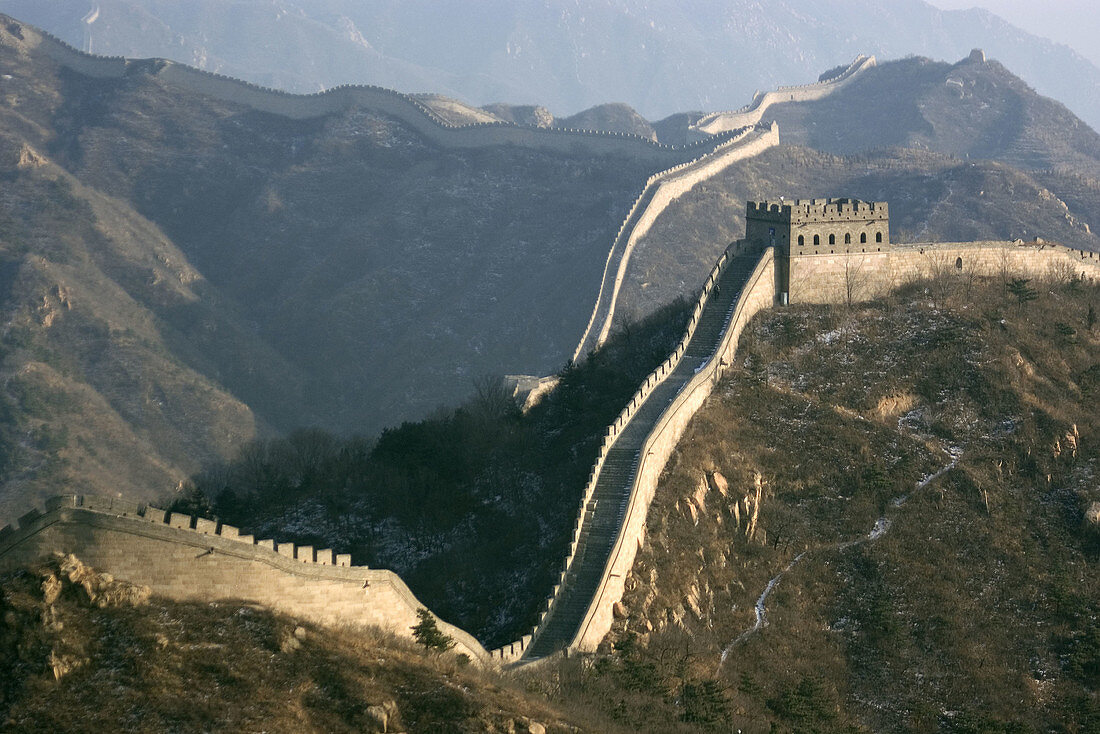 View of the Great Wall of China near Badaling, China