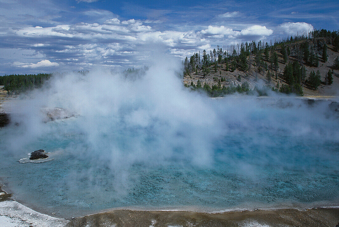 Excelsior Geyser Crater. Midway Geyser Basin. Yellowstone National Park. Wyoming. USA
