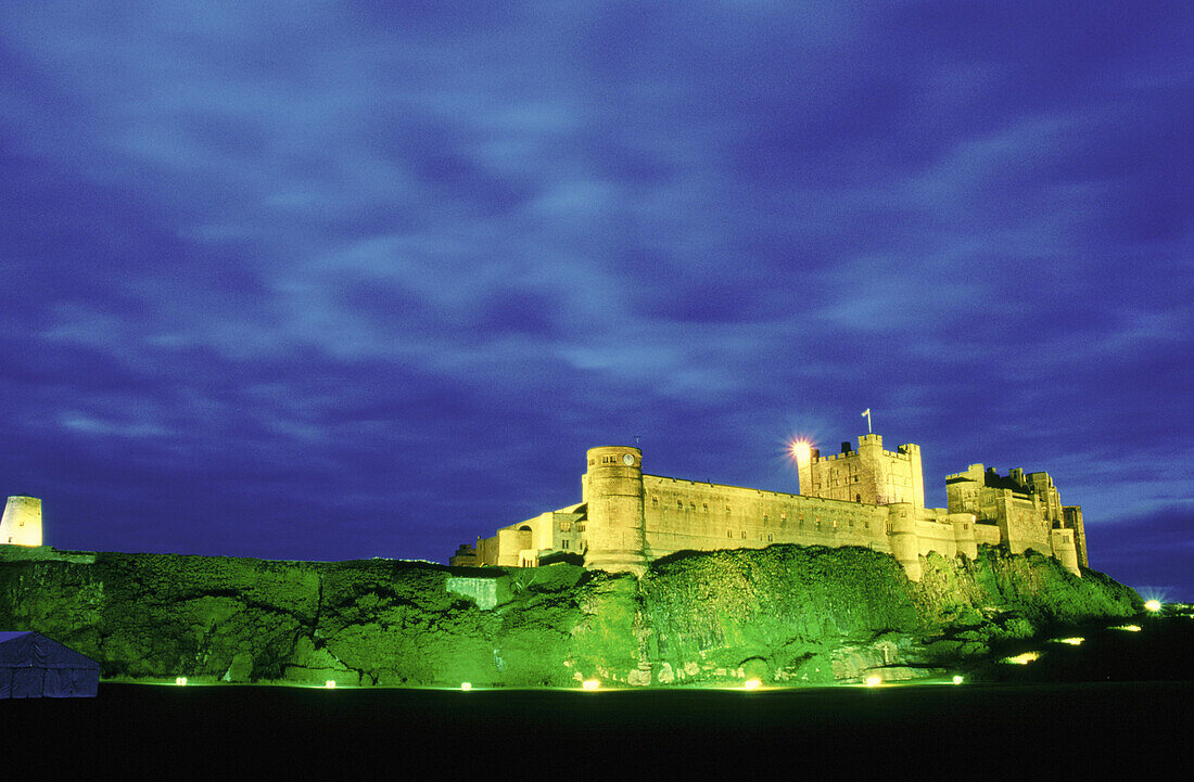 Bamburgh Castle (7th century). Northumberland. England