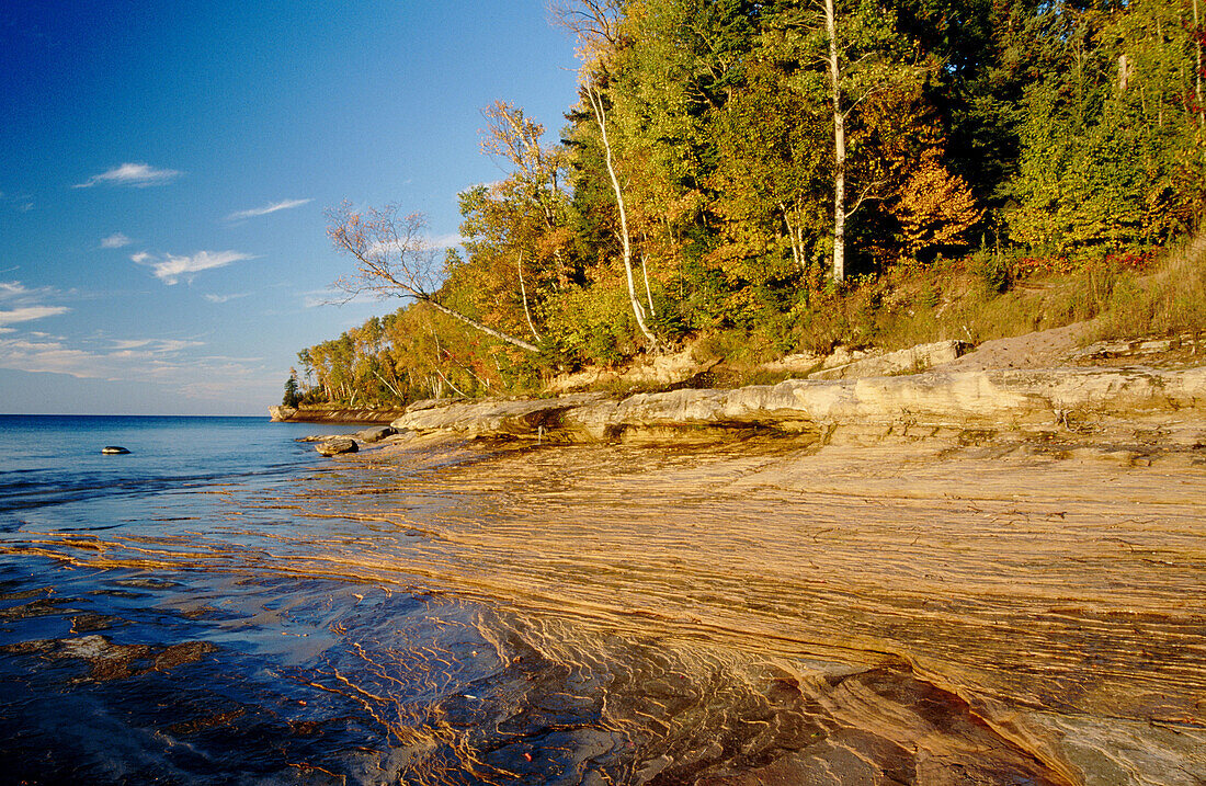 Pictured Rocks National Lakeshore. Lake Superior. Michigan. USA