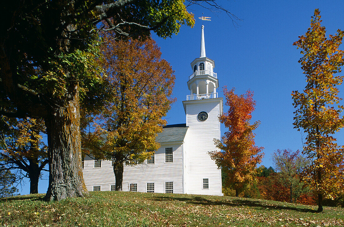Town Hall in autumn. Strafford. Vermont. USA