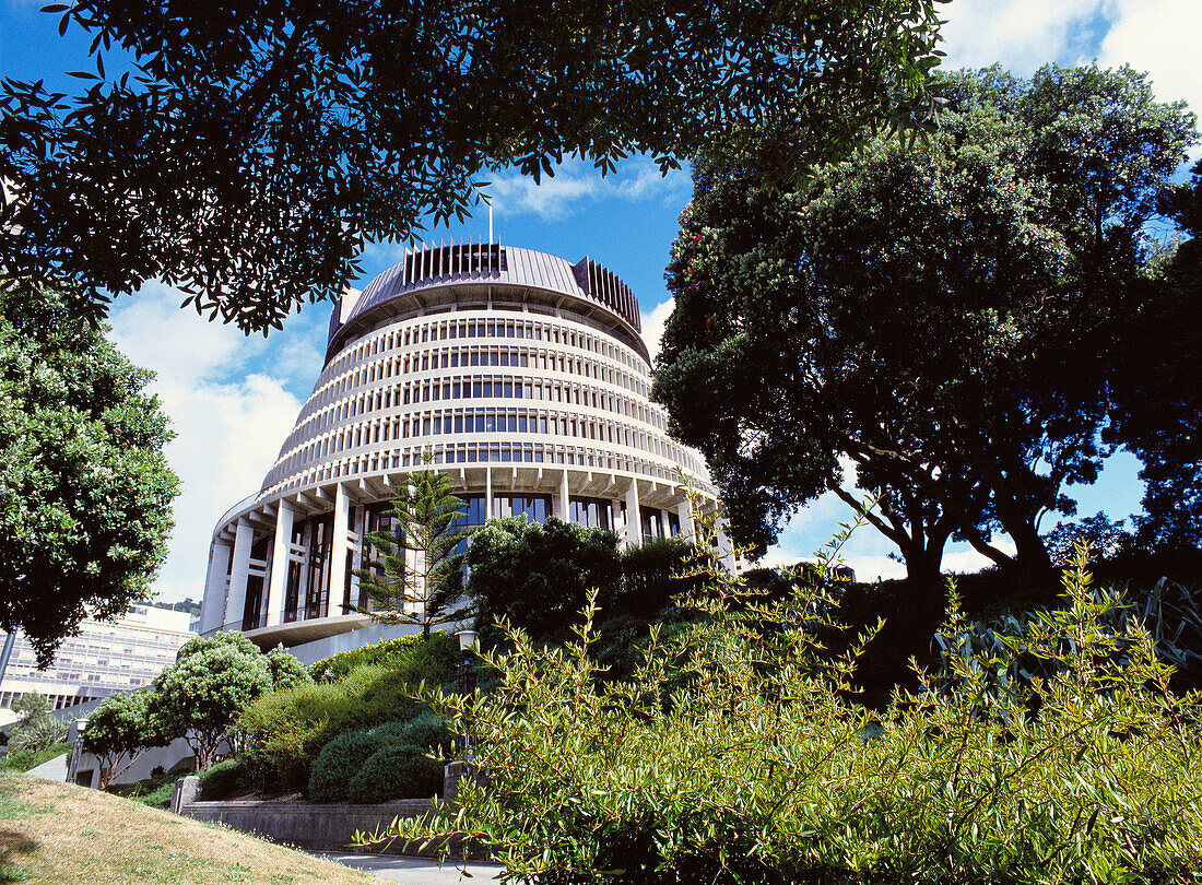Beehive Parliament building. Wellington. New Zealand