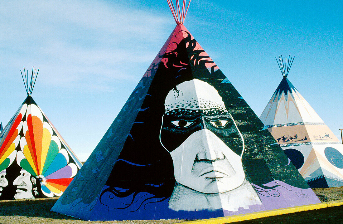 Indian tepees. Gallup. New Mexico. USA