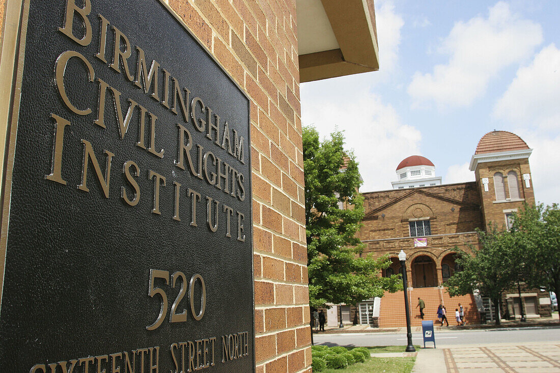 16th Street Baptist Church, 1963 bombing. Civil Rights Institute. Birmingham, Alabama. USA.