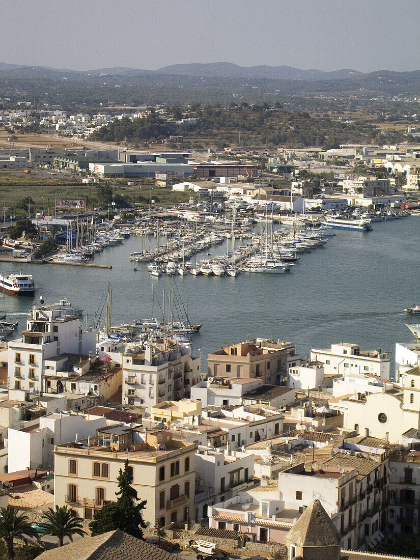 Port of Eivissa from Dalt Vila. Eivissa. Balearic Islands. Spain.