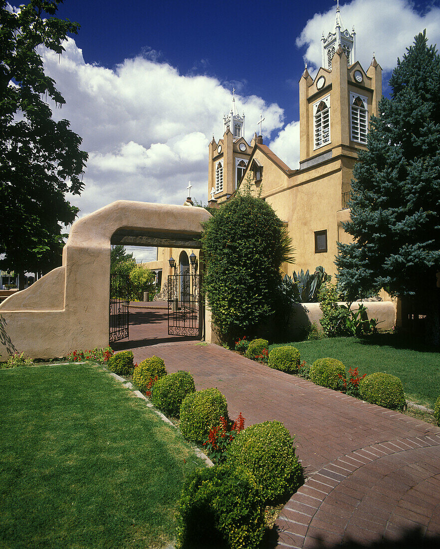 Church garden of san filipe de neri, Albuquerque, New mexico, USA.