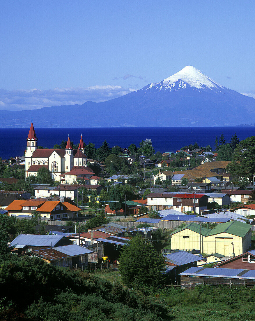 Scenic puerto varas & osorno volcano, Chile.