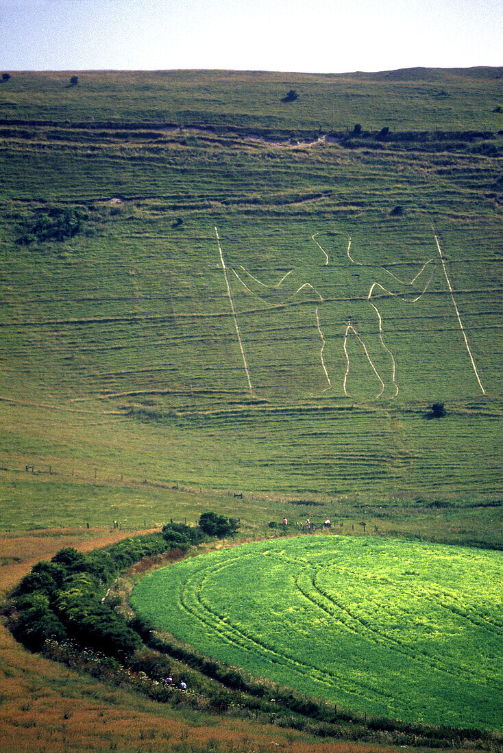 Long man, Wilmington, East sussex, England, UK