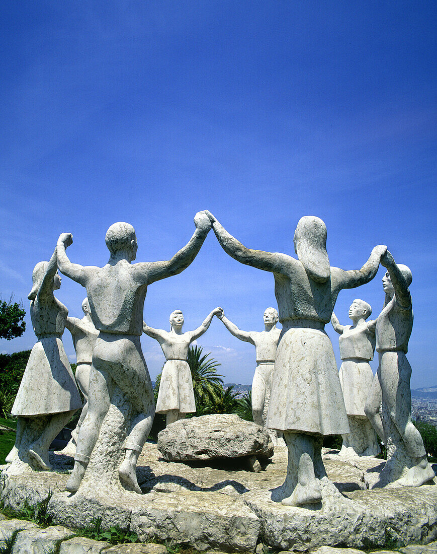 Sardana monument, Barcelona, Catalunya, Spain.