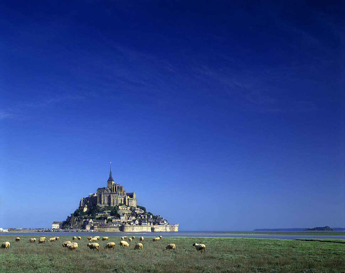 Scenic mont saint michel, Brittany, France.