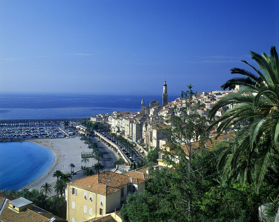 Old port, Menton, Cote d azur, Riviera, France.