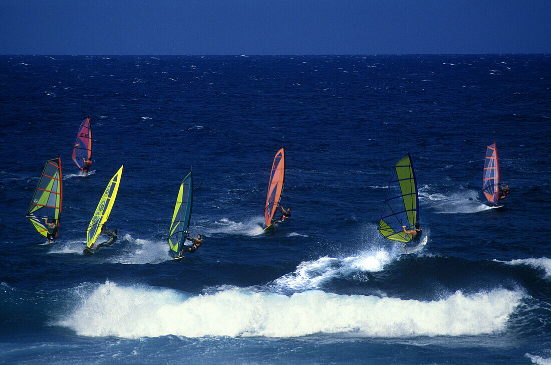 Windsurfing, Hookipa, Maui, Hawaii, USA.