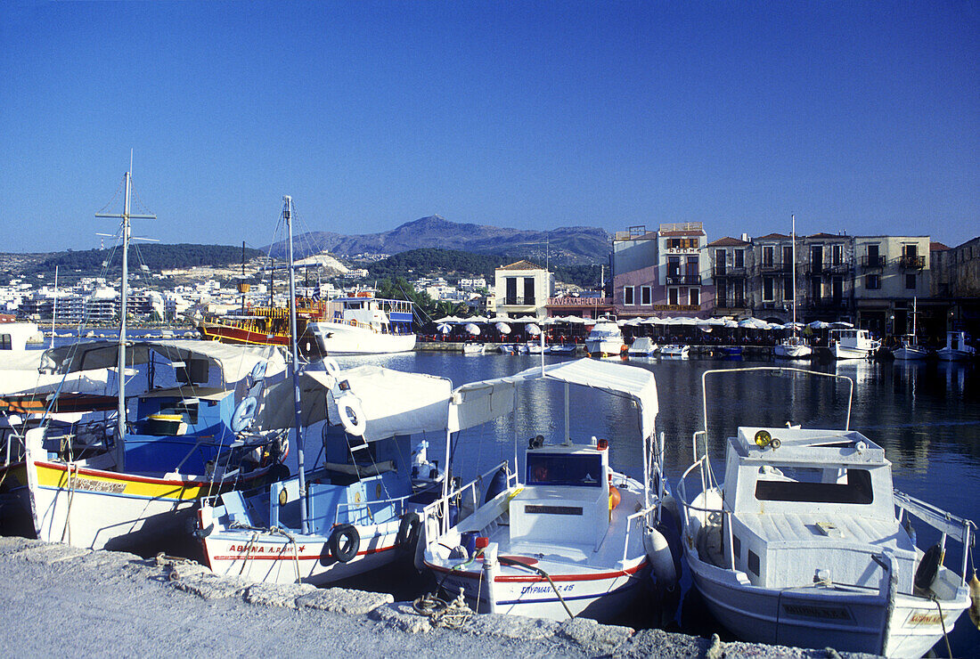 Venetian port, Rethimnon, Crete, Greece.