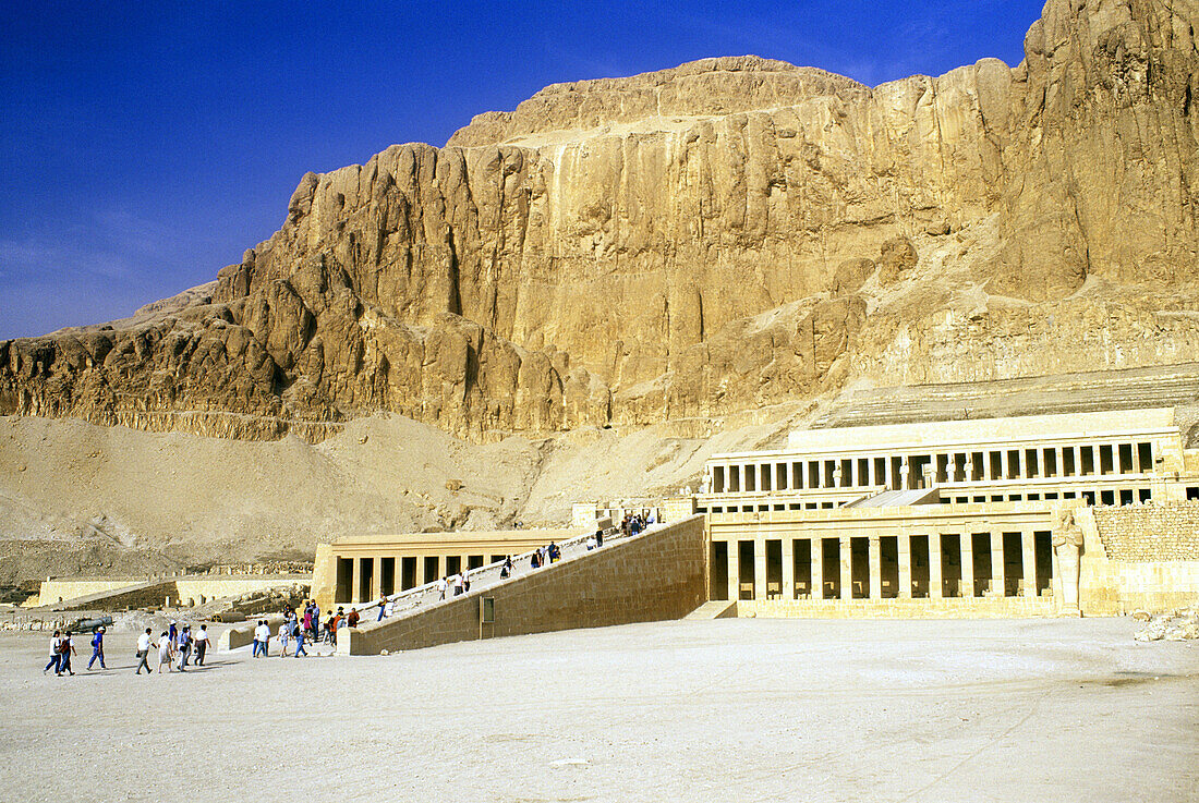 Temple of queen Hatsheput (deir el-bahri) ruins, Thebes, Egypt.