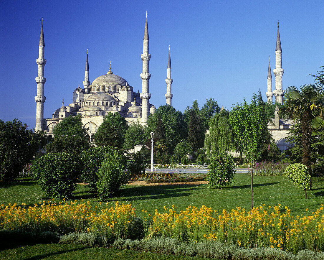 Minarets, Suleymaniye Mosque, Istanbul, Turkey.