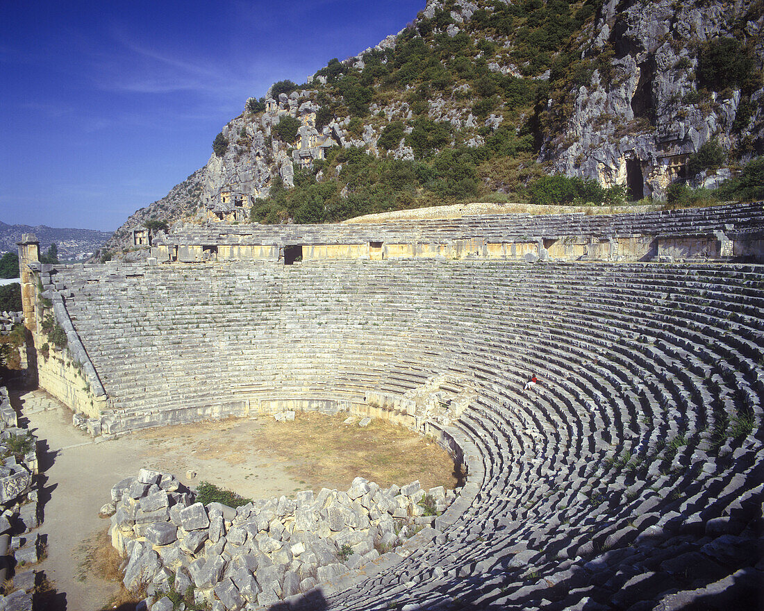 Amphitheater, Myra ruins, Kale, Turkey.