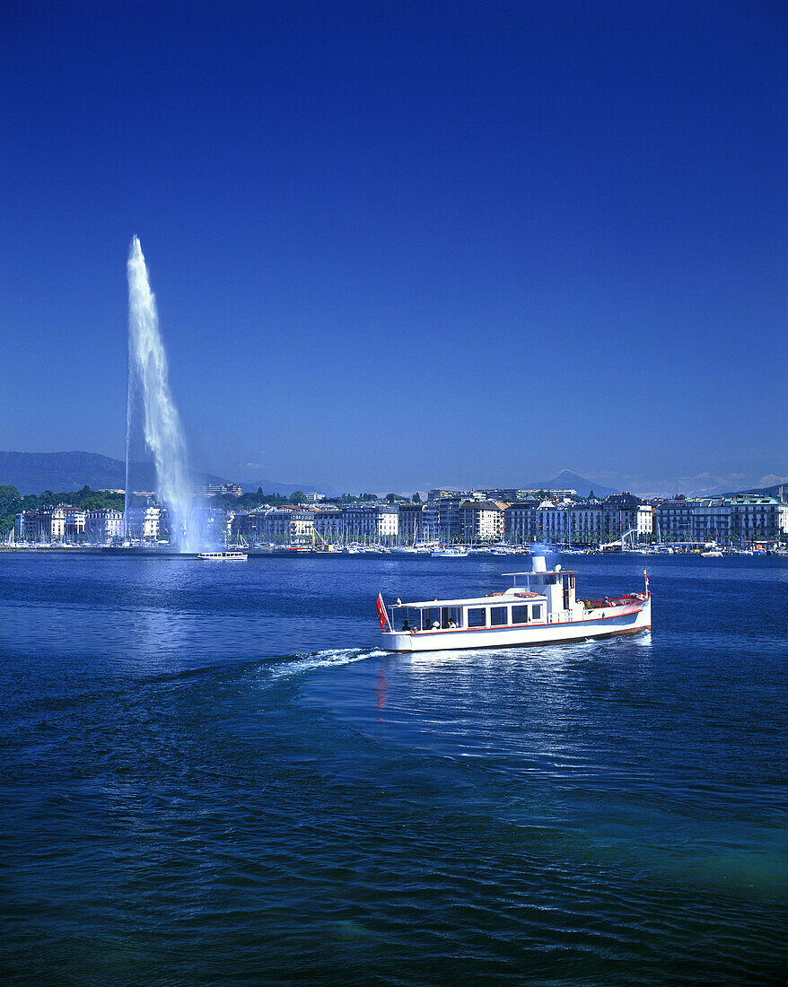 Water jet, Geneva, Switzerland.