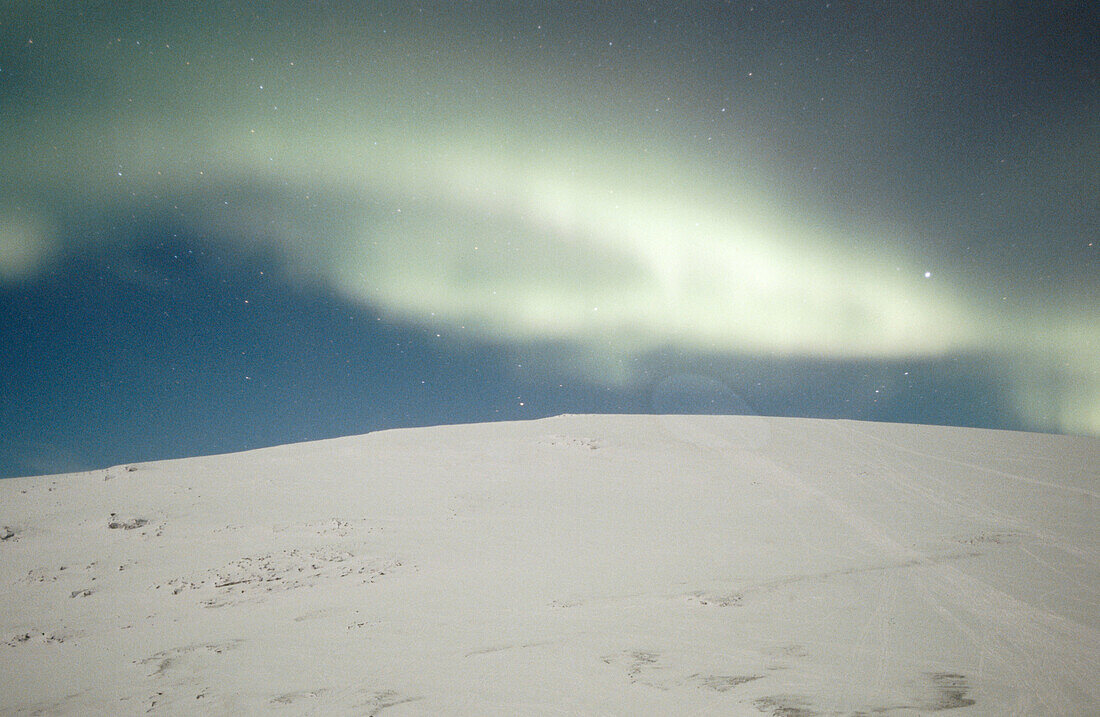 Northern lights (Aurora borealis). Lapland. Sweden.