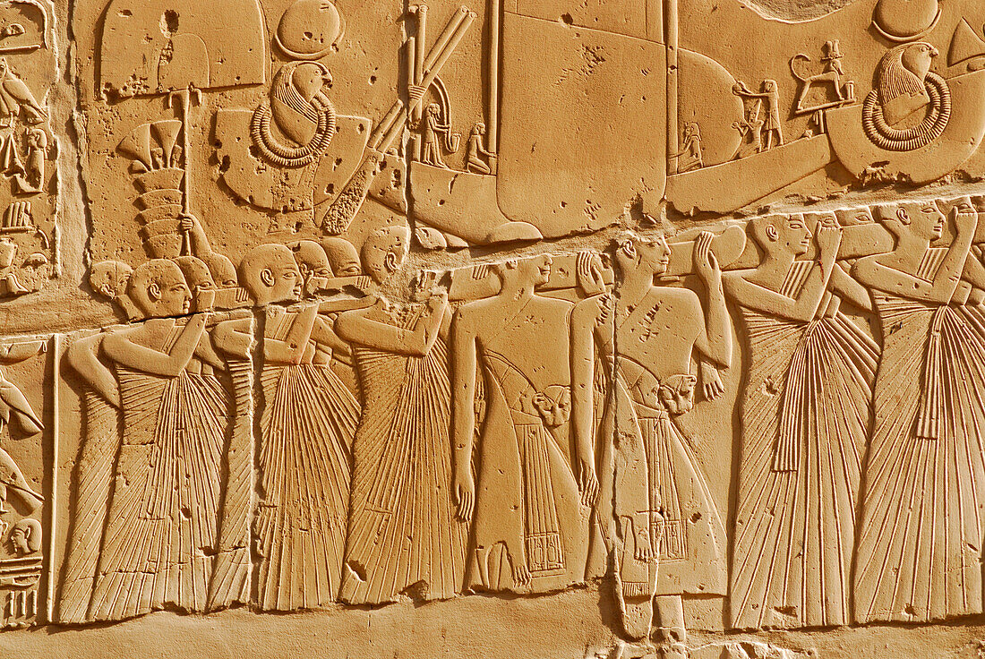 Relief im Tempel von Karnak, Ägypten, Afrika