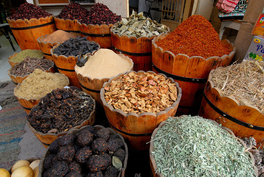 spices at local market, Luxor, Egypt, Africa
