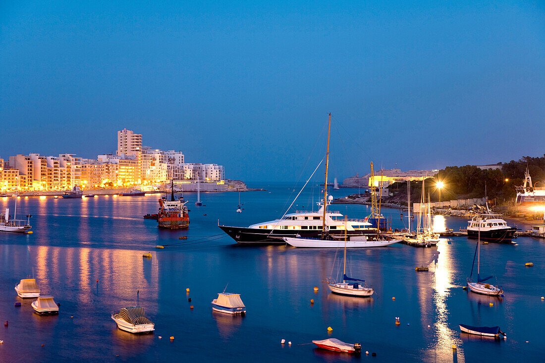 Marsamxett Harbour, Sliema, Valletta, Malta