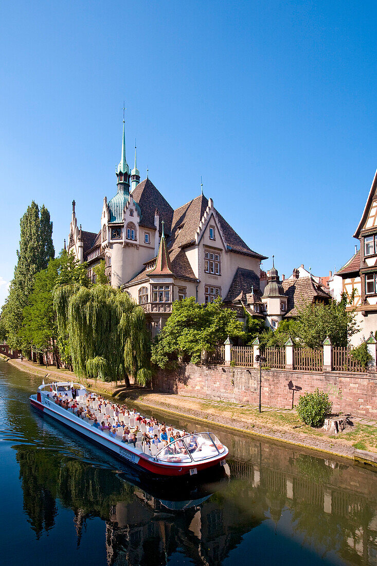 Lycee International on the river Ill, Strasbourg, Alsace, France