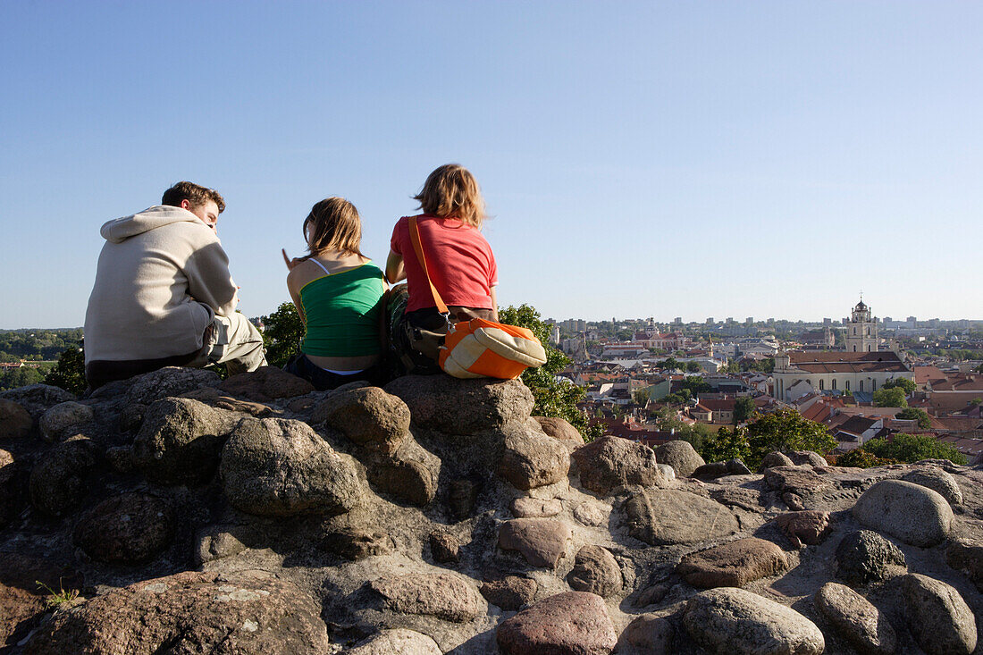 View from the castle hill over the old town, Lithuania, Vilnius