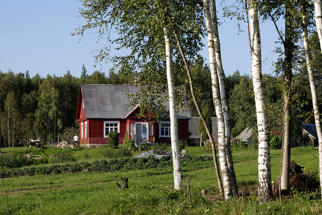 Farmhouses in the area of Trakai, Lithuania