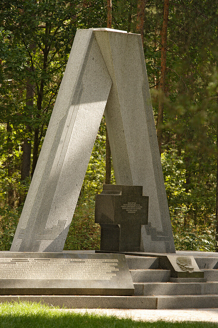 Genocide memorial in the forest of Paneriai (10 km south of Vilnius), Lithuania