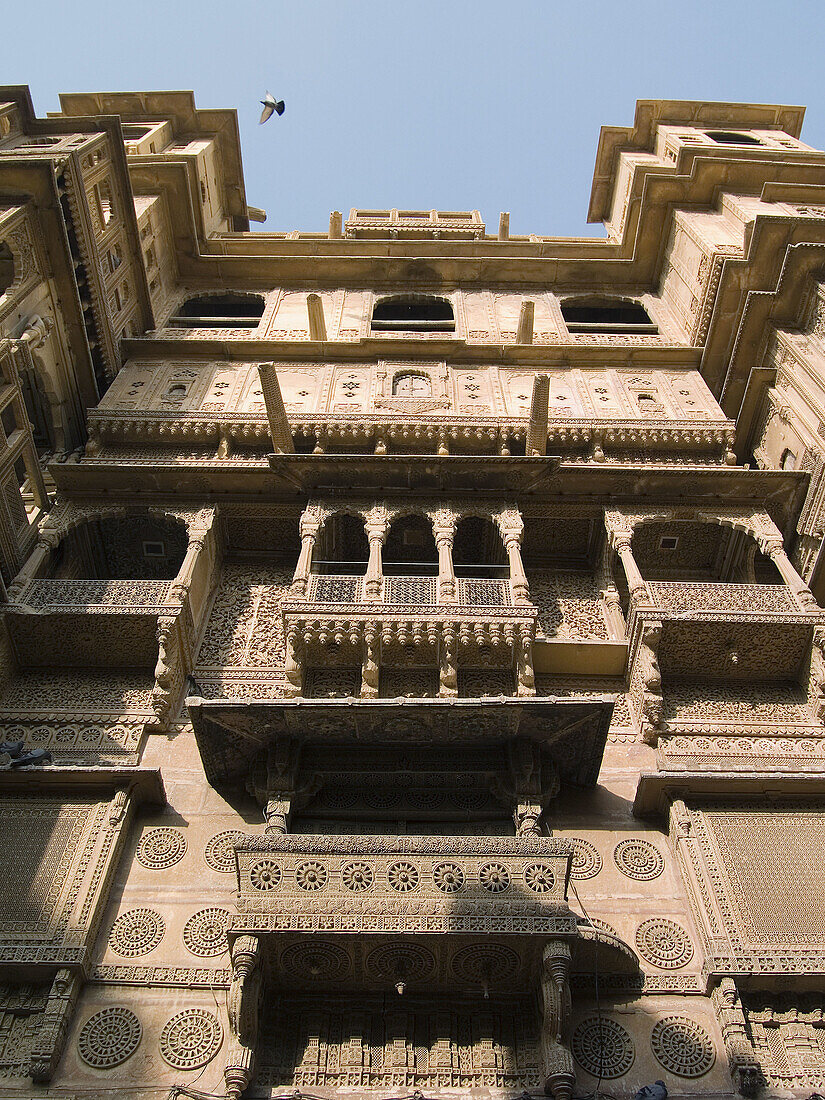Detail of the Patwa Haveli in Jaisalmer. Rajasthan. India